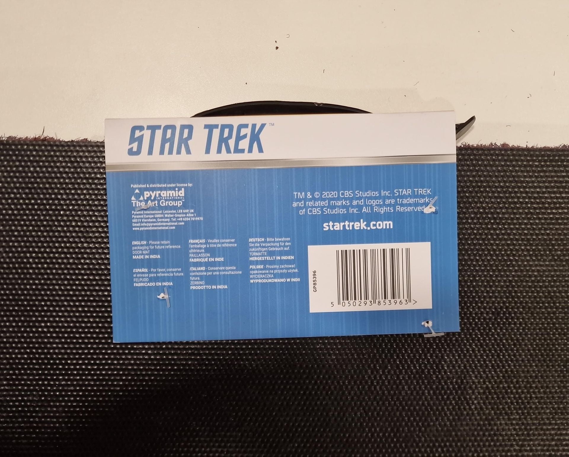 Zerbino Star Trek Welcome Aboard Cm 60X40 - Gp85396 Zerbino Star Trek Welcome Aboard Cm 60X40 - Gp85396